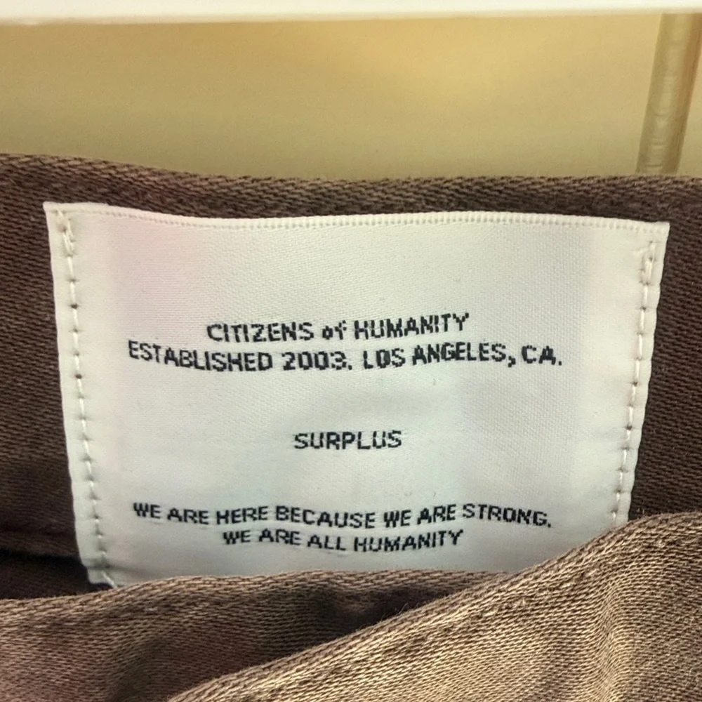Citizens Of Humanity Dark Brown Barrel Cargo Pants - Picture 2 of 5